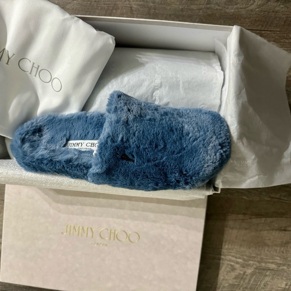 New in box Jimmy Choo Faux Fur Aliette Slippers - Picture 5 of 11